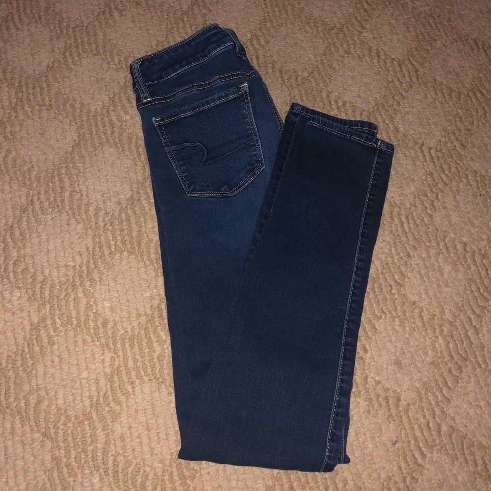 Dark Wash American Eagle Skinny Jeans